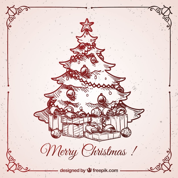 Decorative christmas tree background