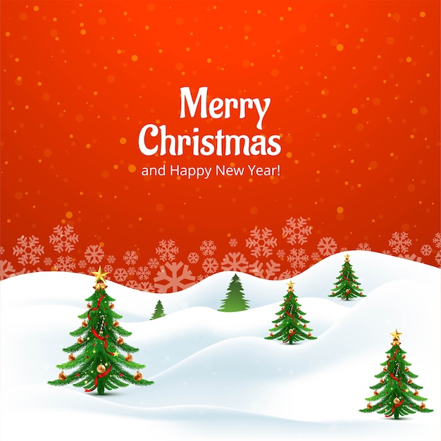 Decorative christmas tree holiday card background