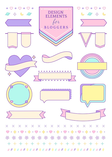 Free vector decorative collecion for bloggers