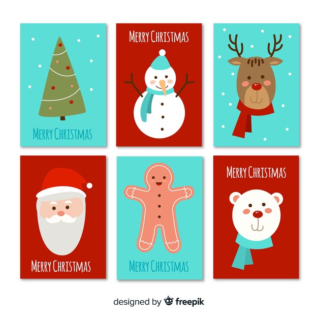 Decorative collection of christmas greeting cards