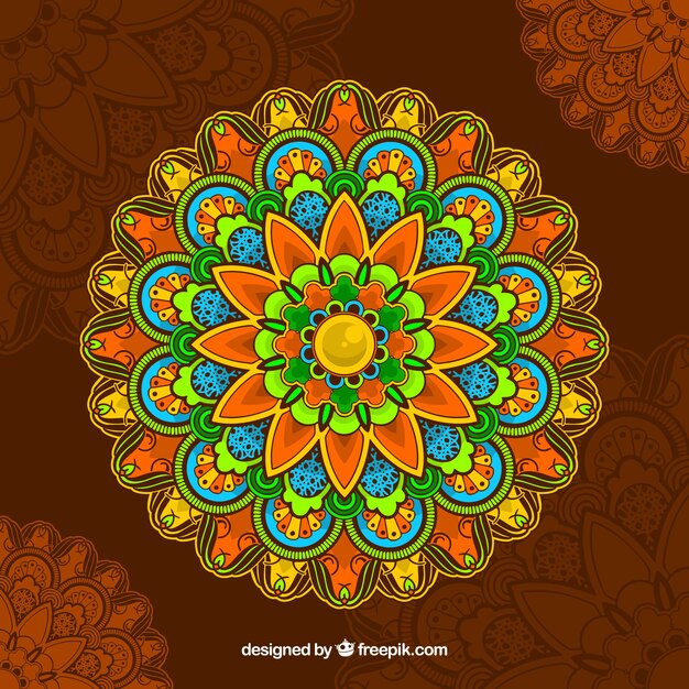 Decorative colorful mandala background