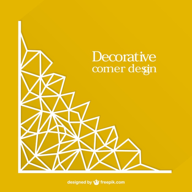 Decorative corner design vector