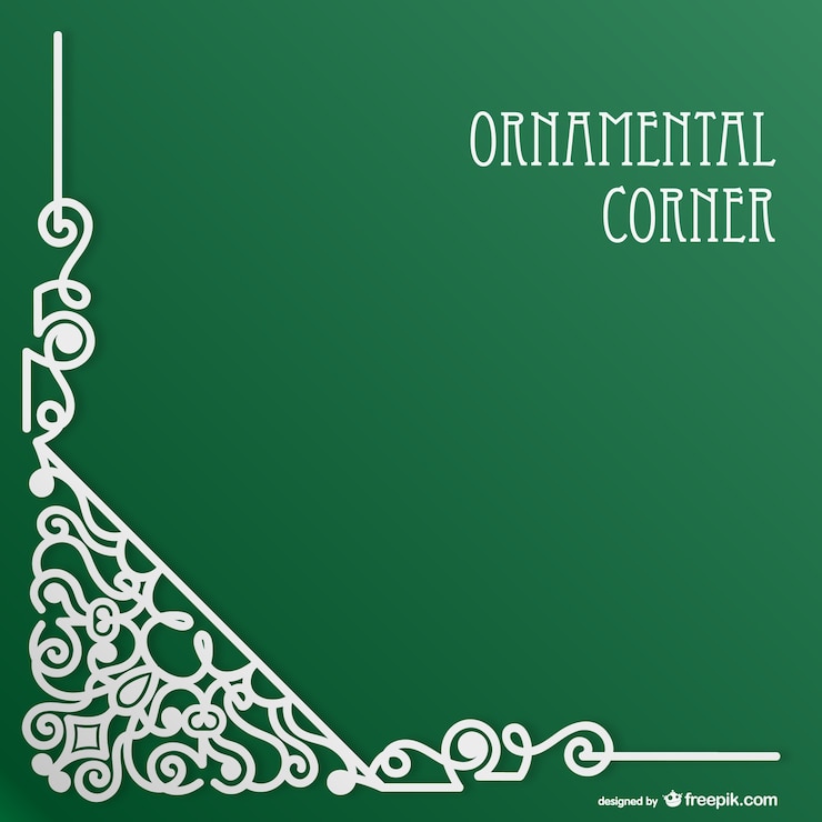 Free Vector decorative corner green background 