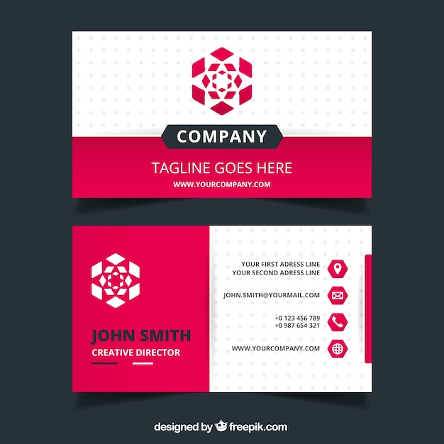 Free vector decorative corporate card in flat design