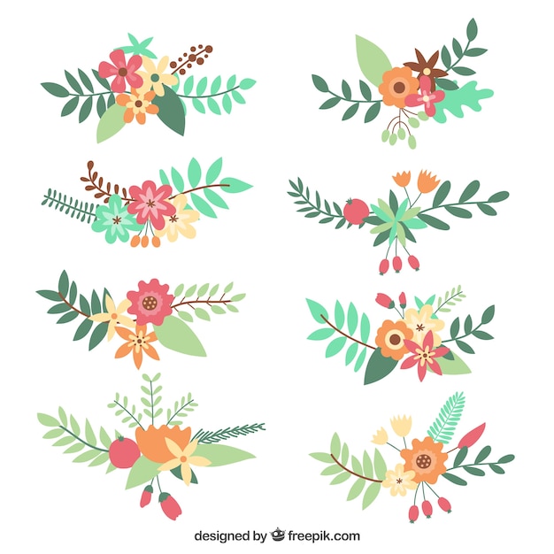 Free vector decorative corsages