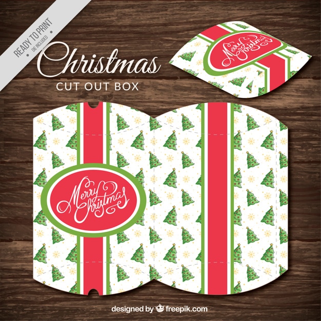 Decorative cut out christmas box