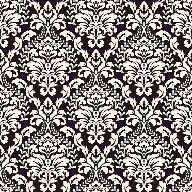 Free vector decorative damask pattern