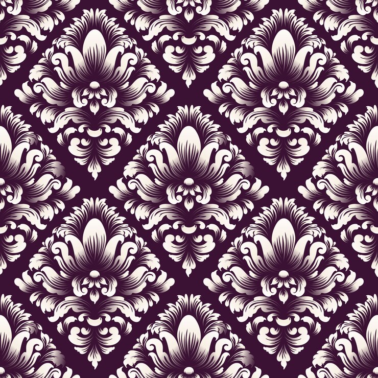 Free Vector decorative damask pattern