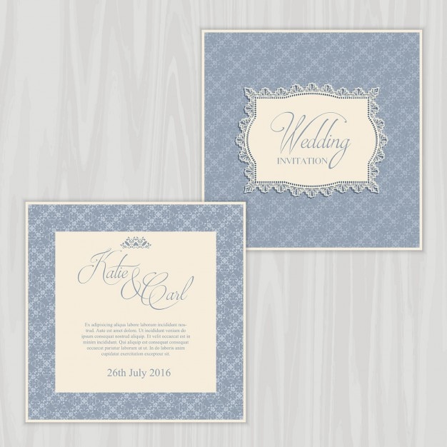 Decorative design for a wedding invitation