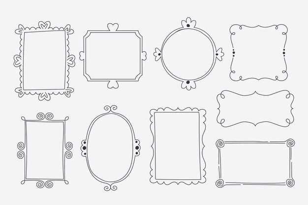 装飾的な落書きフレームコレクション