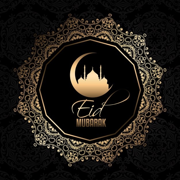 Free vector decorative eid mubarak background