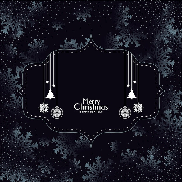 Decorative elegant merry christmas festival background design vector