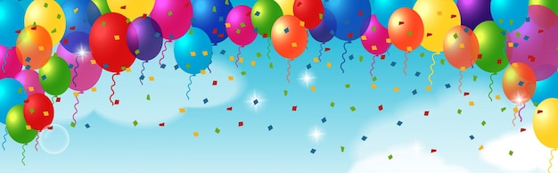 Free vector decorative element with balloons