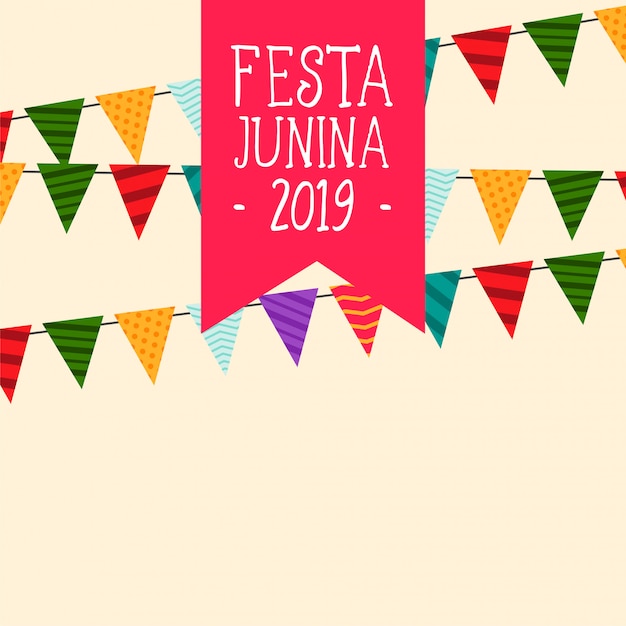 Fondo decorativo delle bandiere di festa junina