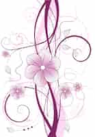 Vettore gratuito disegno floreale decorativo in tonalità di rosa