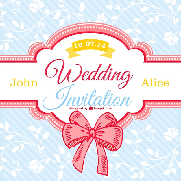 Decorative floral wedding card