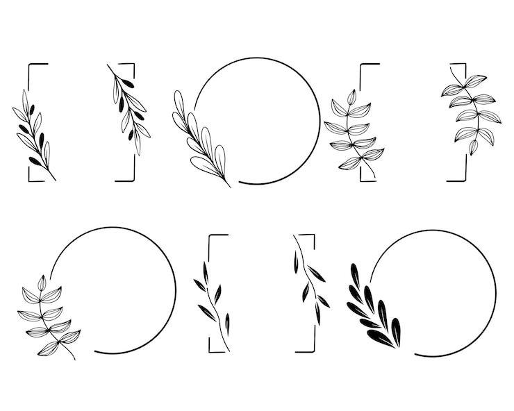 Free Vector decorative frame with floral ornament. 
