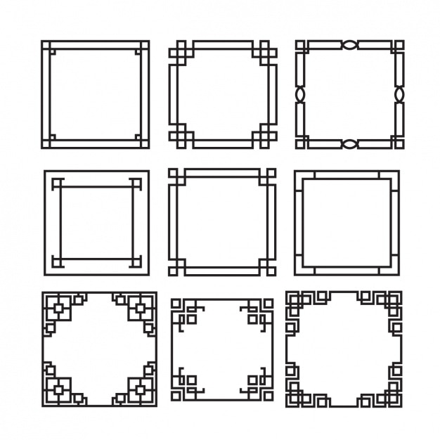 Free vector decorative frames collection