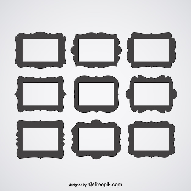 Free vector decorative frames set