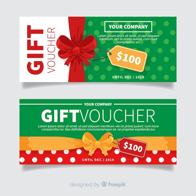 Decorative gift voucher banners