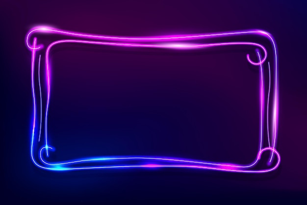 Decorative glowing neon frame