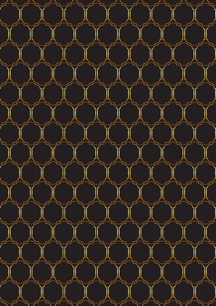 Free vector decorative gold and black pattern design