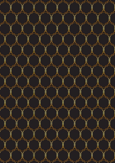 Decorative gold and black pattern design