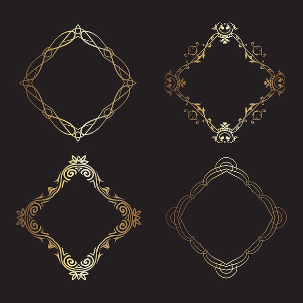 Decorative gold frames collection 