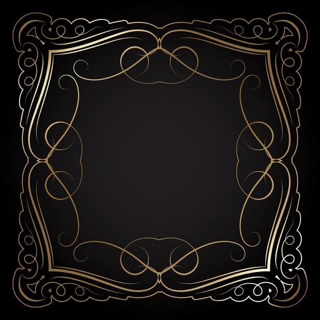 Free vector decorative golden frame