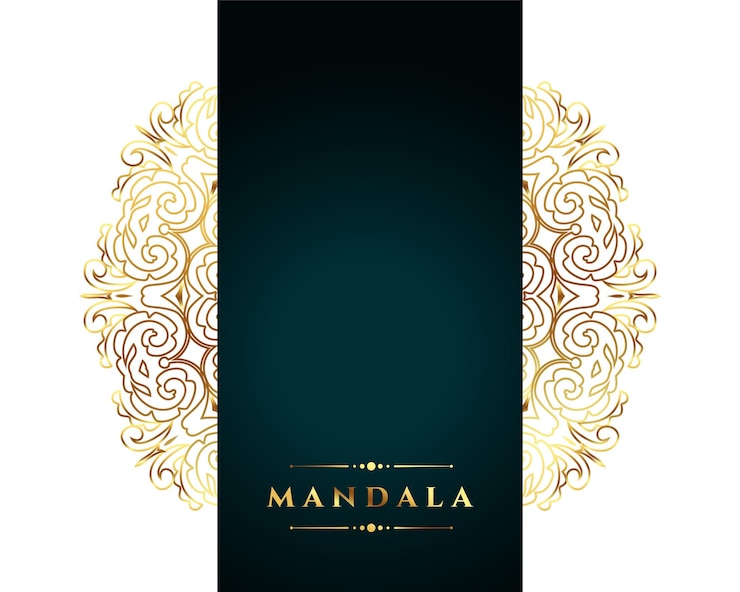 Free Vector decorative golden mandala pattern background for backdrop design