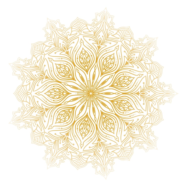 Free Vector decorative golden mandala on white background