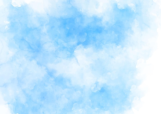 無料ベクター 装飾的な手描きの青い水彩画の背景