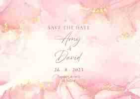 Free vector decorative hand painted save the date invitation design