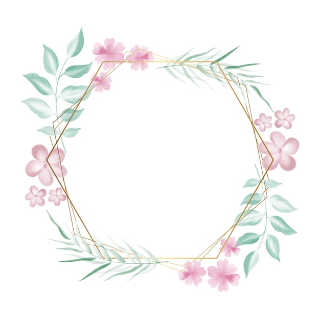 Free vector decorative hand painted watercolour floral frame