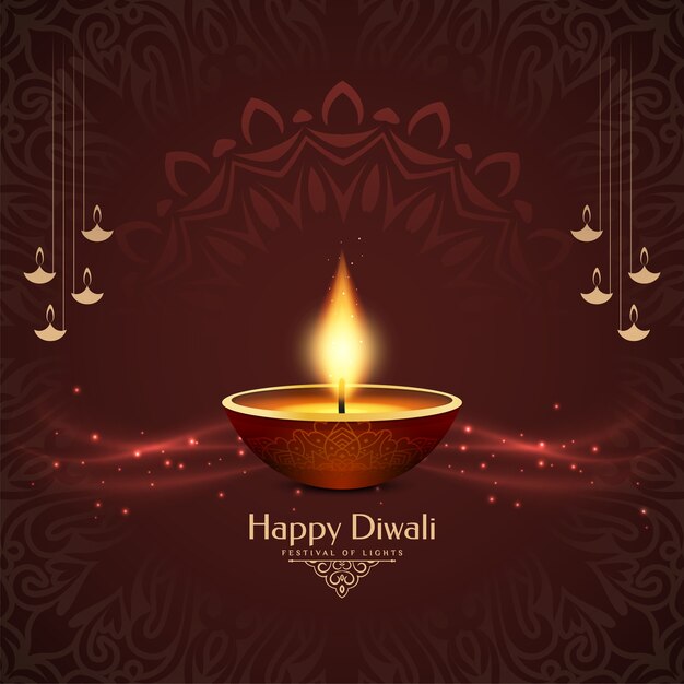 Decorative Happy Diwali cultural festival background  