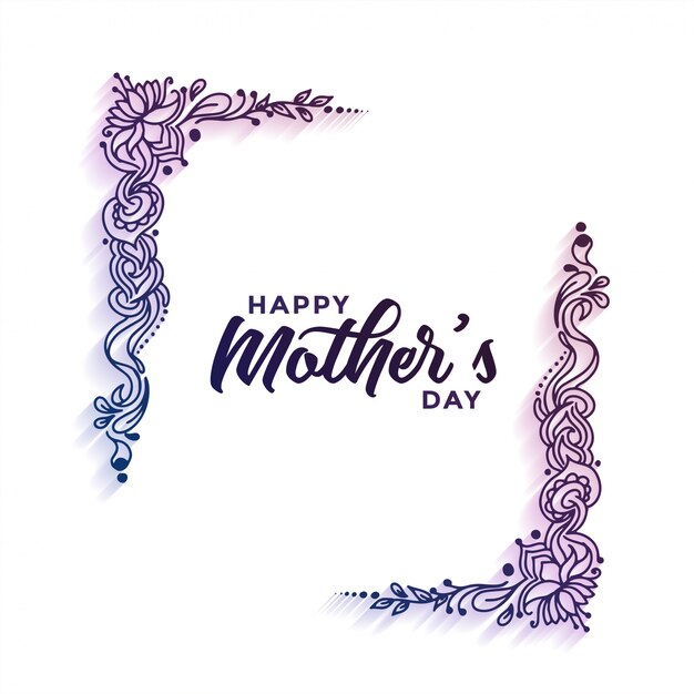 Decorative happy mothers day floral style background