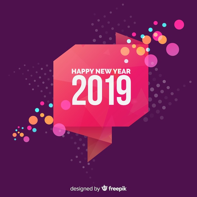 Decorative happy new year 2019 background