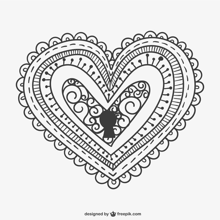 Free Vector decorative heart lock