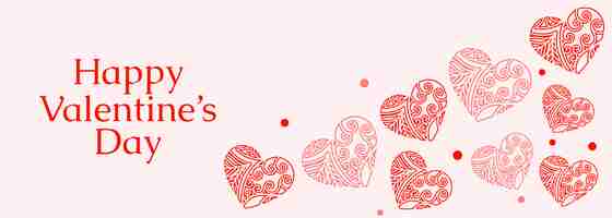 Free vector decorative hearts for happy valentines day