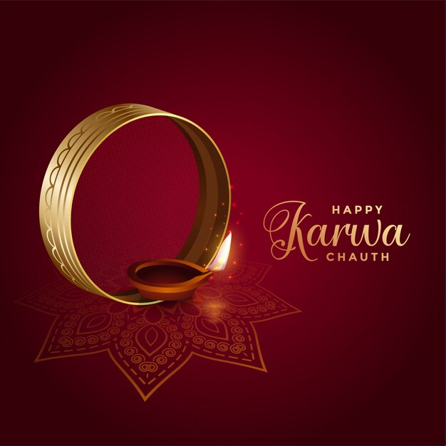 Decorative indian festival of karwa chauth 