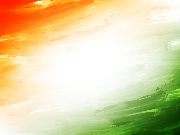 Free vector decorative indian flag theme independence day 15th august tricolor background