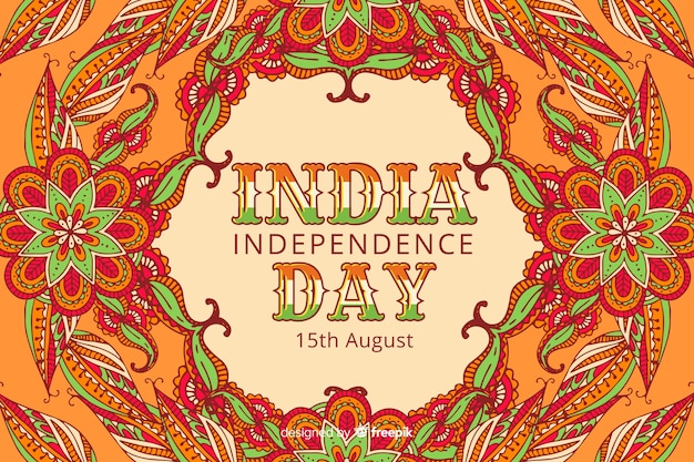 Decorative indian independence day background