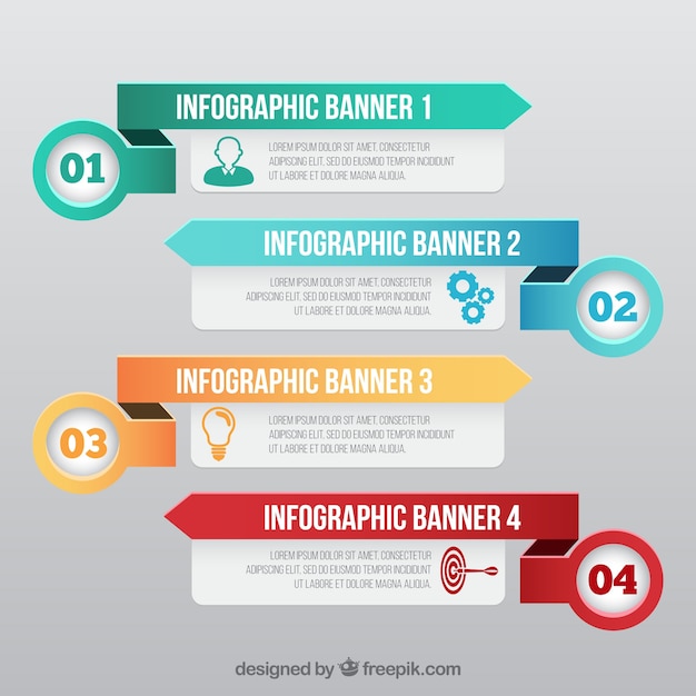 추상적 인 디자인 장식 infographic 배너