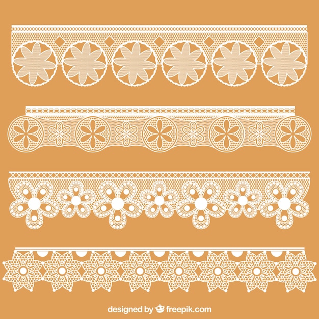 Free vector decorative lace borders floral