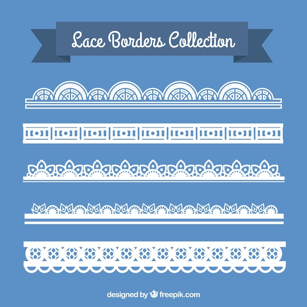 Free vector decorative lace borders set