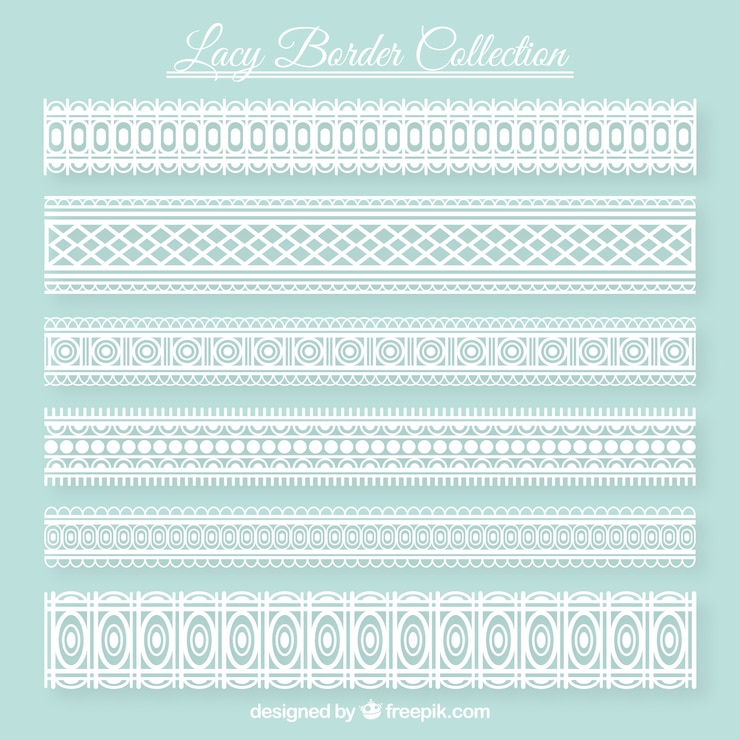Free Vector decorative lace borders set