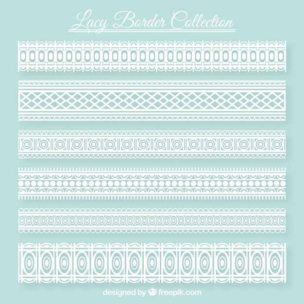 Decorative lace borders set