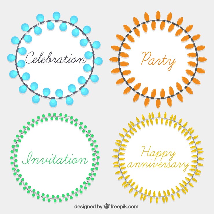 Free Vector decorative light wreaths 