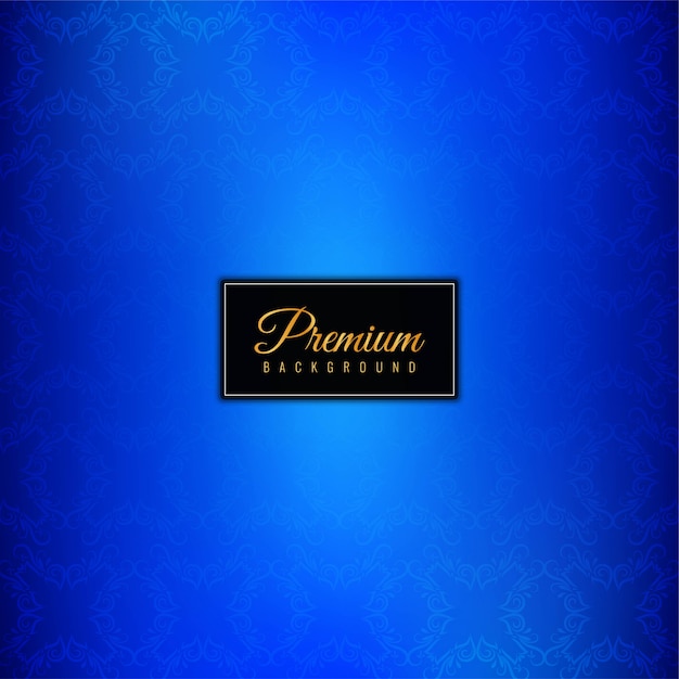 Vettore gratuito sfondo blu premium di lusso decorativo