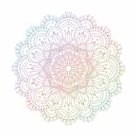 Бесплатное векторное изображение Декоративный дизайн мандалы в цветах радуги